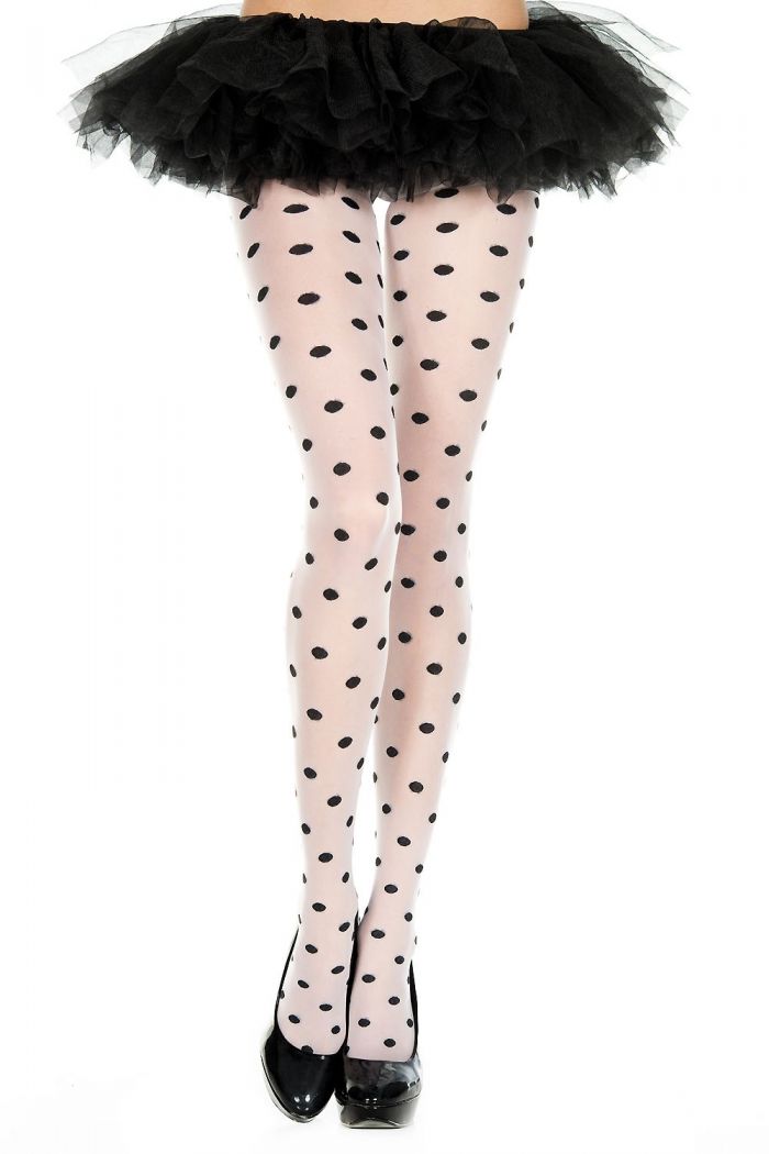 Music Legs Polka-dot-print-spandex-pantyhose  Pantyhose Collection 2018 | Pantyhose Library