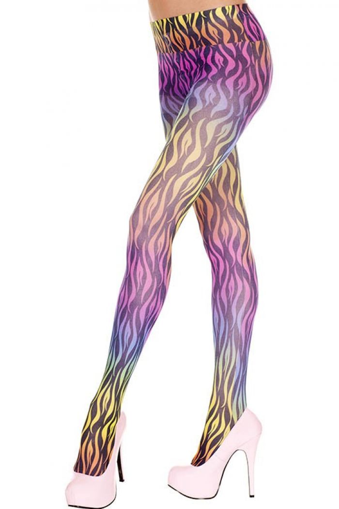 Music Legs Rainbow-swirl-print-opaque-pantyhose  Pantyhose Collection 2018 | Pantyhose Library