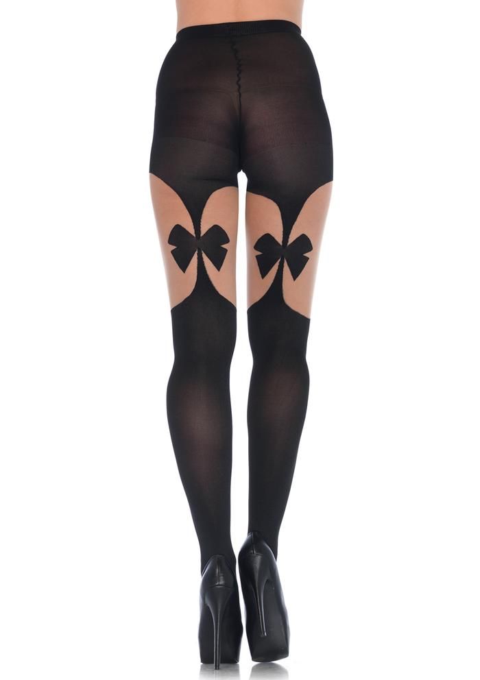 Leg Avenue Illusion-bow-garterbelt-tights-view  Tights Catalog 2018 | Pantyhose Library