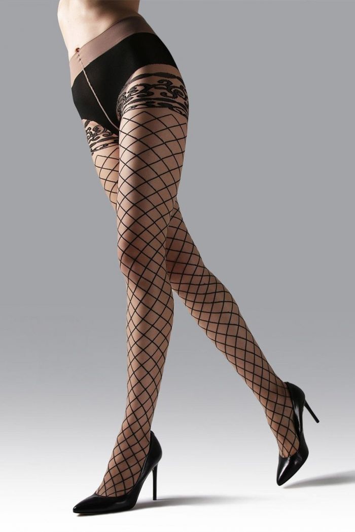 Natori Natori-scroll-sheer-tights2  Legwear Catalog 2020 | Pantyhose Library