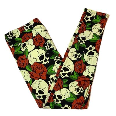 Lularoe Leggings - TWEEN - Skulls & Roses