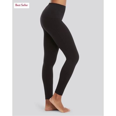 SPANX Look At Me Now Seamless Slimming Leggings Very Black Size 1X Compression