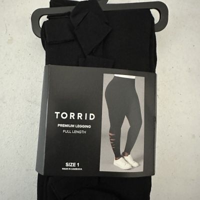 Torrid  Black Side Destruction Distressed Full Length Leggings Size 1XL