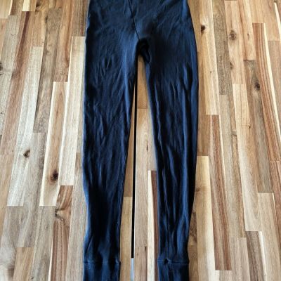 Skims Cotton Rib Leggings Small Black Soot Women’s Loungewear