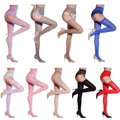 US Womens Tights Nightclub Thigh High Stockings Crotchless Suspender Stockings
