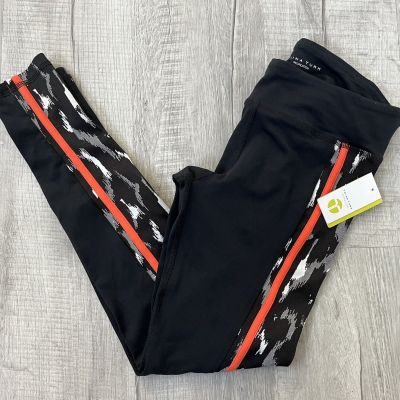 NWT Trina Turk Recreation Black Orange Leopard luxe Jacquard Legging Sz XS $104