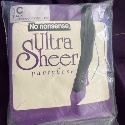 No nonsense Ultra Sheer Pantyhose Reinforced Panty & Toe Size C black