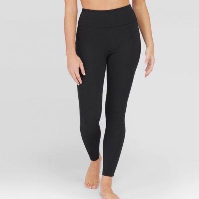 Assets By Spanx Womens Leggings Front Leg Seam Ponte Knit Black Large Shaping