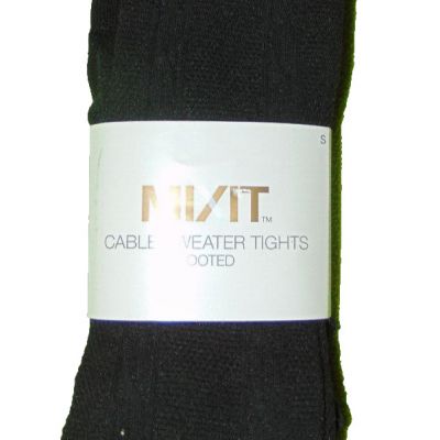 Mixit Cable Sweater Tights Footed Small Women New