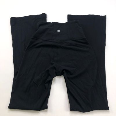 Lululemon 0 (Fits 19W 28.5L) Groove Nulu Super High Rise Flared Black LW5FG2S HR