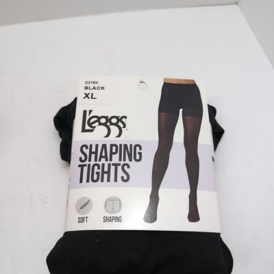 L’eggs Black Blackout Tights Women’s Size XL Enhanced Soft 23785 Shaping Tights