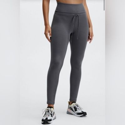 Fabletics Luxe Drawstring Leggings in Iron sz Small