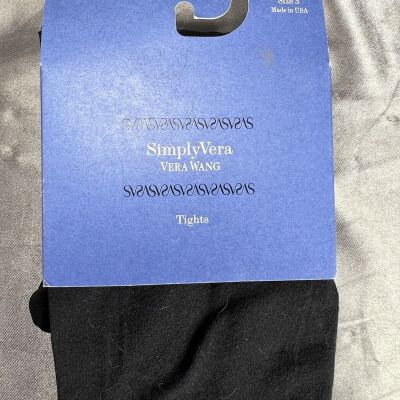 Simply Vera Vera Wang Super Opaque Slimming Control Top Tights Black NWT Size 3