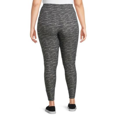 Terra & Sky Women’s Plus Size Fitted High Rise Printed Leggings, 3X (24W-26W)