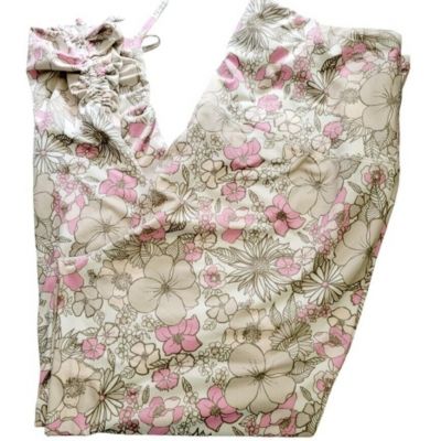 Body & Sol Pink & Beige Floral High Waisted Leggings Size XL