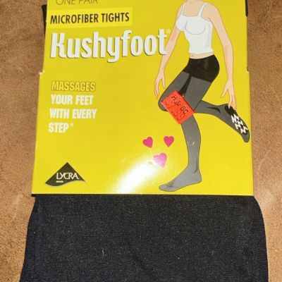 KUSHYFOOT MICROFIBER Black  Tights~M 115-165 lb~Padded Sole