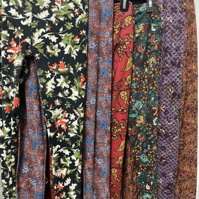 Lularoe OS leggings - Vintage “Autumn Vibes” Patterns - Lot Of 6!