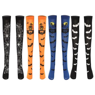 Womens Stockings Bat Patterned Costume Accessory Breathable Socks 1 Set Easter