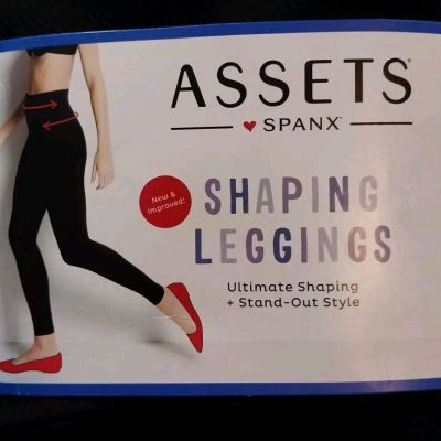 Assets by Spanx Black Shaping Leggings Size Medium Style 20339R Shape Wear