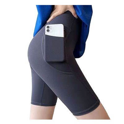 Shorts Phone Pockets Workout Butt-lifted Sports Leggings Slim Fit