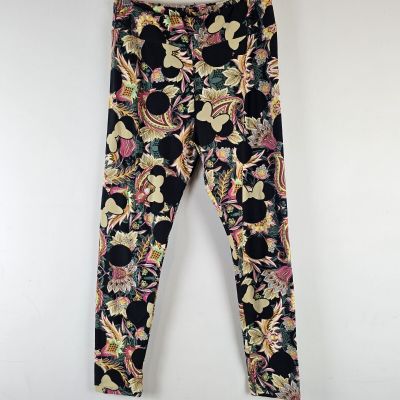 LuLaRoe Disney Minnie Mouse Leggings One Size Tall And Curvy Floral.D74