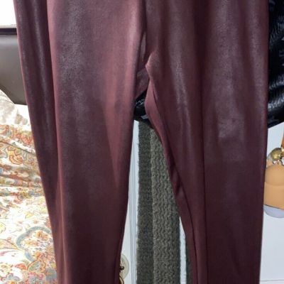 Simply Vera Vera Wang Maroon Leggings Medium Pre Owned