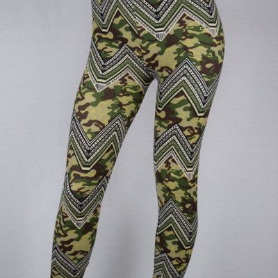 New Camo Style Peachskin Buttery Soft Full Length Leggings Plus Size