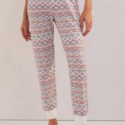 Z Supply twilight fair isle jogger pants in Bone