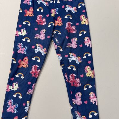 Tween My Little Pony Leggings Blue Rainbows Hearts