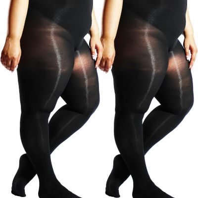 Plus Size Tights for Women, Ultra Large Up To 6x, 20 Colors Semi Opaque Control