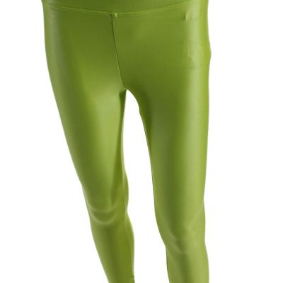 Koral Womens Solid Lime Green Pull On Pants Leggings Size M