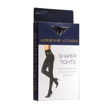 Adrienne Vittadini Body Shaper Tights (Black, M/L)