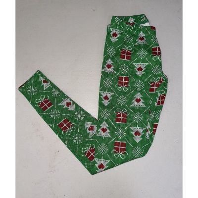 No Boundaries Juniors Christmas Tree Present Ankle Leggings Small 3-5 New