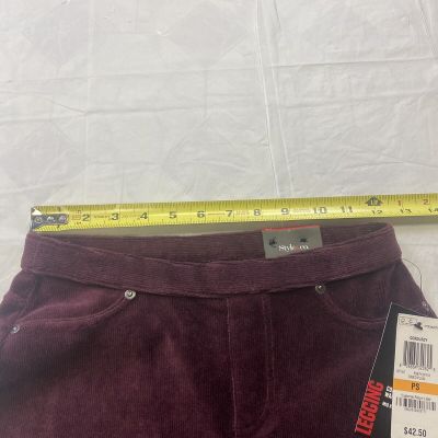 NWT Style & Co. Petite Burgundy Comfort Waist Mide Rise Leggings Size PS