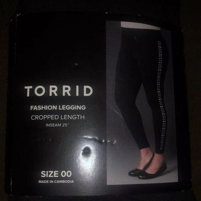 SEXY BBW FASHION BEAUTIFUL LEGGING Cropped Length Side Stud Leggings