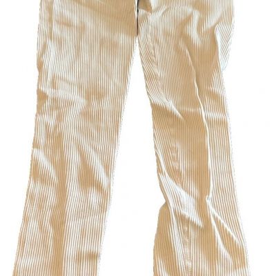 ZARA Womens Cream Ivory Seamless Ribbed Leggings Size M-L Medium Large BNWT