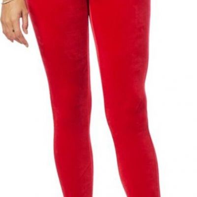 Comfort Code Double Plush Pull-On Velour Legging Amaryllis Red M NWOT (333)