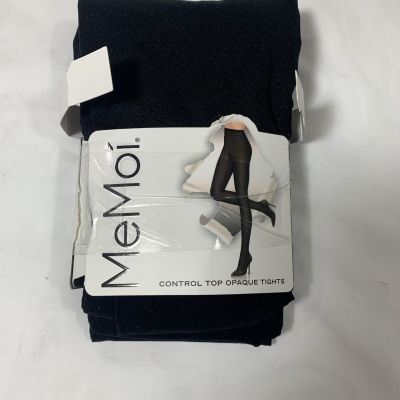 MeMoi Legwear Control Top Opaque Tights 2 Pair Pack NEW M/L