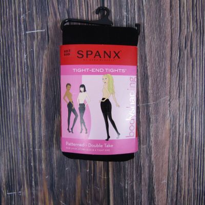 SPANX Women's Tight-End Tights Size E Patterned Double Take Black 1596 Shaping