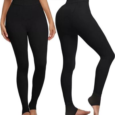 CHRLEISURE Fleece Lined Leggings WMNS XS/S High Waisted Thermal Warm Pants