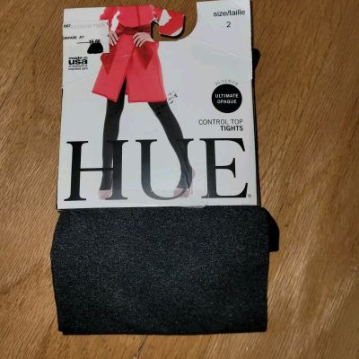 New  HUE Women's Ultimate  Opaque Tights 90 Den, Navy, Size 2 ( M/L)