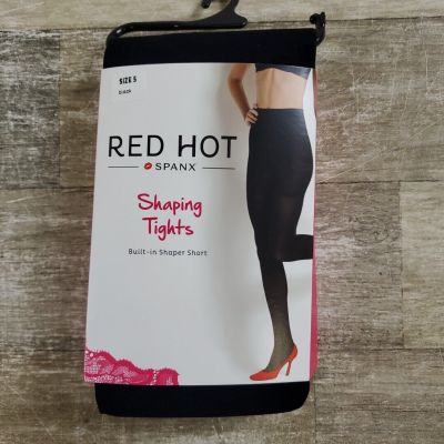 SPANX Red Hot Shaping Tights Sz 5 Womens Black Stretch NEW