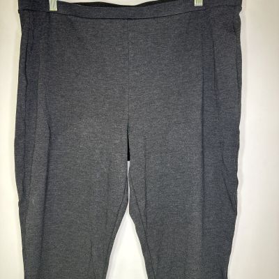 Chico’s Charcoal, Gray Women’s Size 3 Pull On Skinny Ankle Leggings Pant Stretch