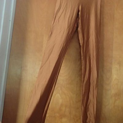 Forever 21 shiny copper bronze root beer leggings NWT small