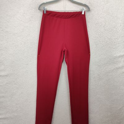 Fashion Nova Women Leggings Medium Red Poly Blend Pull On Slim Stretch Pants