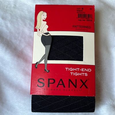 Spanx Tight-End Tights Body Shaping Control Size B Patterned Diamond 120-150lbs