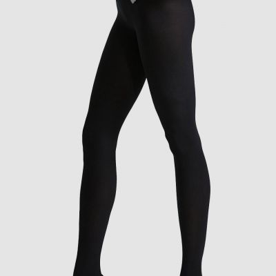 $38 Commando Women's Black Sheer Ultimate High-Waist Opaque Tight Size M