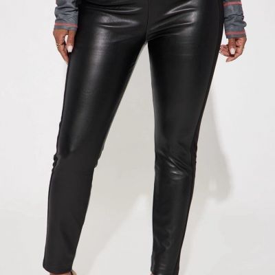 Fashion Nova We Can Make It Work Faux Leather Leggings Size XL NWT