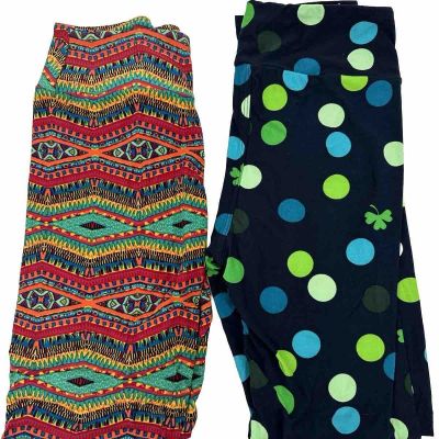 LulaRoe One Size OS Leggings Lot of (2) Comfortable Soft New never worn