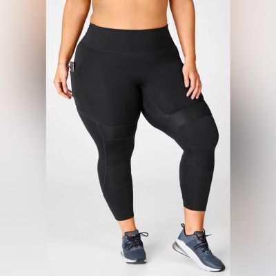 Fabletics Legging Anywhere Motion365® High-Waisted Moto 7/8 Black Plus Size 4X